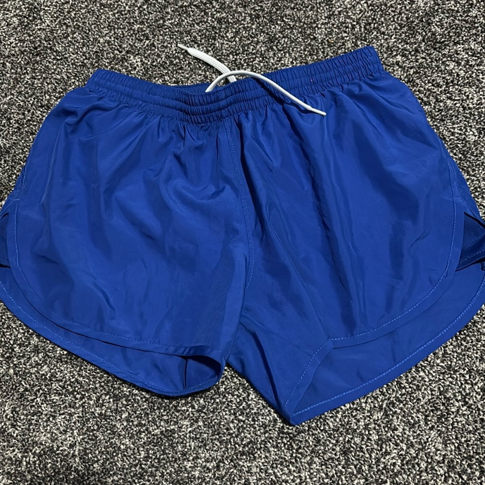 Blue athletic shorts